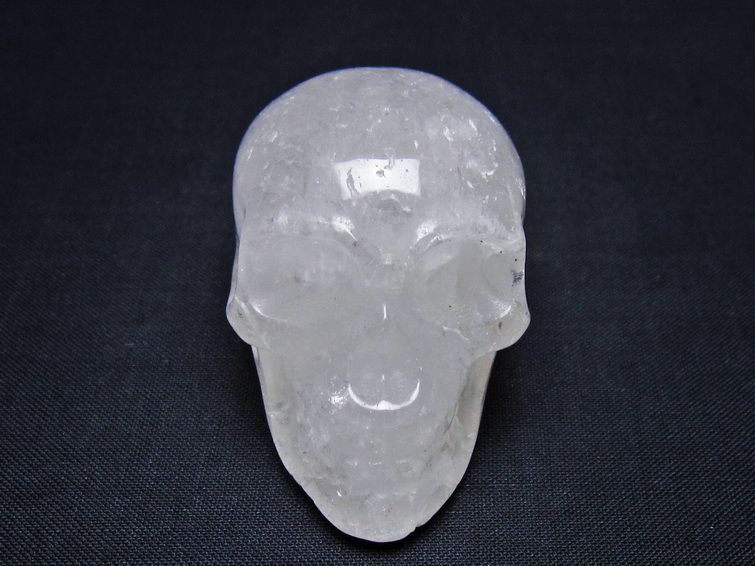 水晶 ドクロ スカル 置物 一点物 145-1800