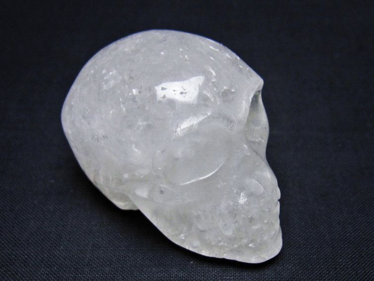 水晶 ドクロ スカル 置物 一点物 145-1800