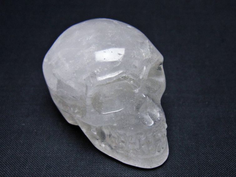 水晶 ドクロ スカル 置物 一点物 145-1801