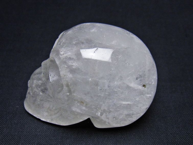 水晶 ドクロ スカル 置物 一点物 145-1801