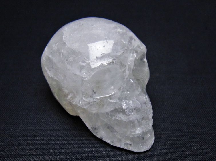 水晶 ドクロ スカル 置物 一点物 145-1802