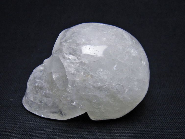 水晶 ドクロ スカル 置物 一点物 145-1802
