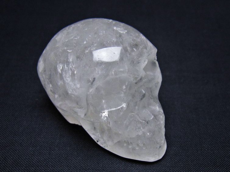 水晶 ドクロ スカル 置物 一点物 145-1803