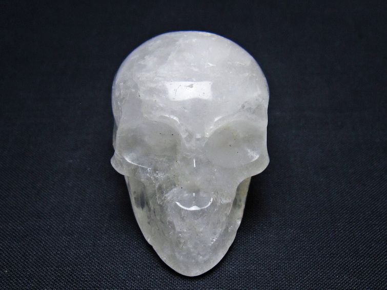 水晶 ドクロ スカル 置物 一点物 145-1804
