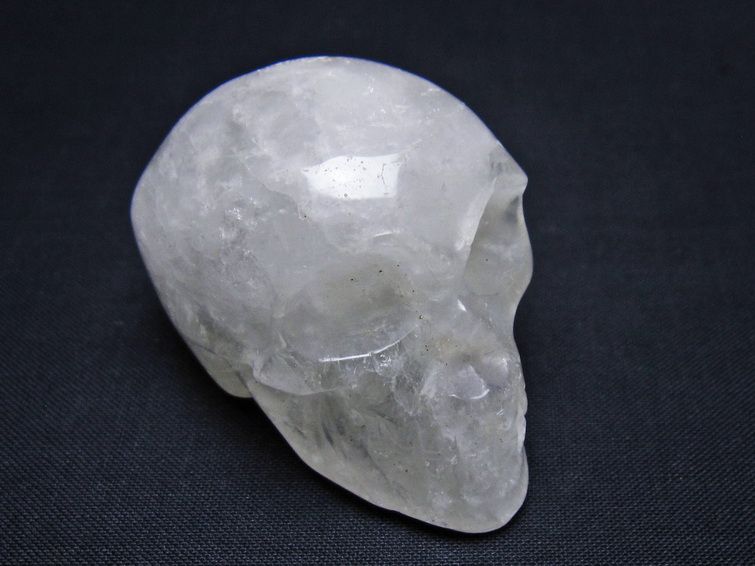 水晶 ドクロ スカル 置物 一点物 145-1804