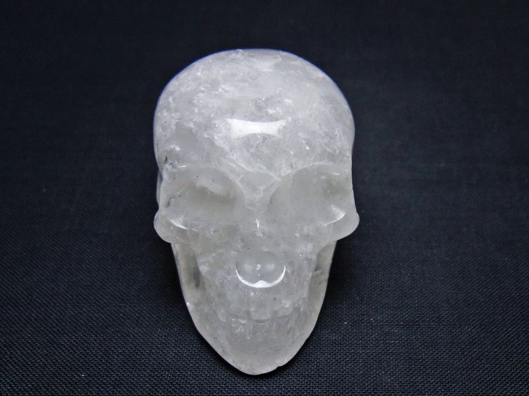 水晶 ドクロ スカル 置物 一点物 145-1805