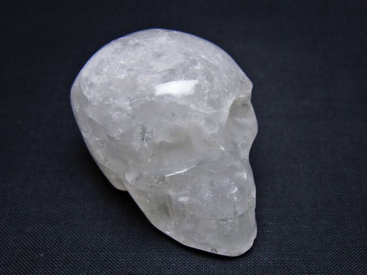 水晶 ドクロ スカル 置物 一点物 145-1805