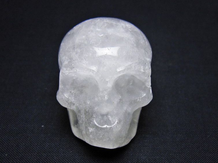 水晶 ドクロ スカル 置物 一点物 145-1806