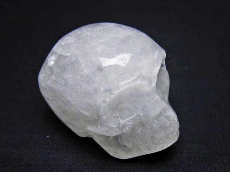 水晶 ドクロ スカル 置物 一点物 145-1806