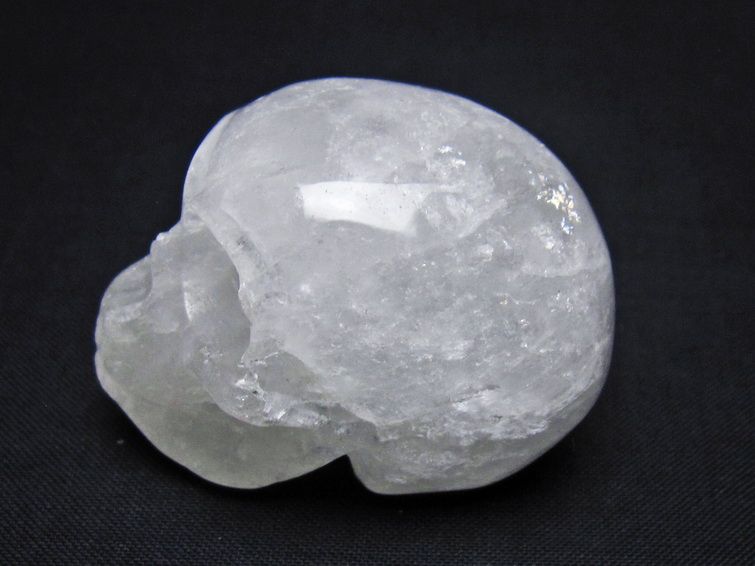 水晶 ドクロ スカル 置物 一点物 145-1806
