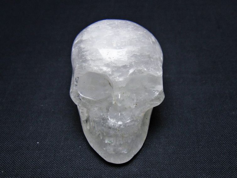 水晶 ドクロ スカル 置物 一点物 145-1807