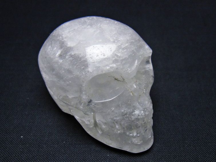水晶 ドクロ スカル 置物 一点物 145-1807