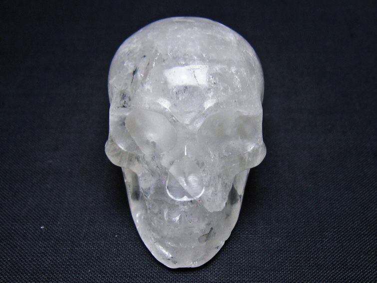 水晶 ドクロ スカル 置物 一点物 145-1808