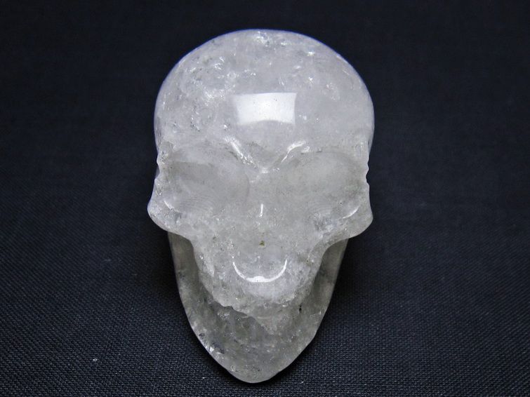 水晶 ドクロ スカル 置物 一点物 145-1809