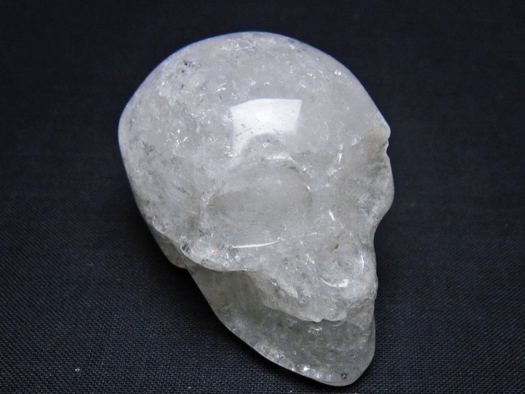 水晶 ドクロ スカル 置物 一点物 145-1809