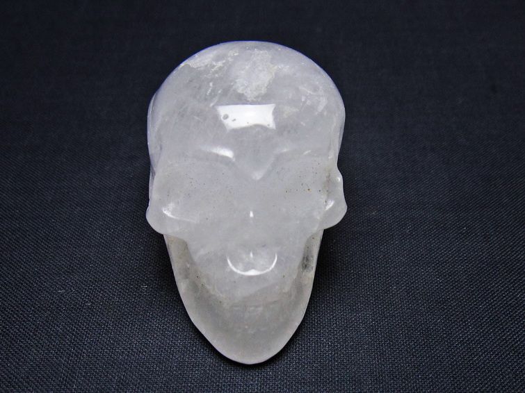 水晶 ドクロ スカル 置物 一点物 145-1811