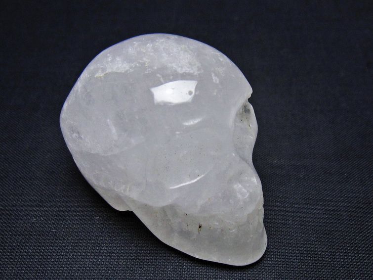 水晶 ドクロ スカル 置物 一点物 145-1811