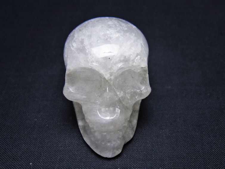 水晶 ドクロ スカル 置物 一点物 145-1812