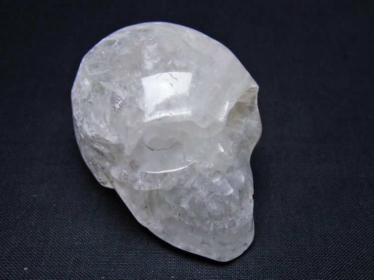水晶 ドクロ スカル 置物 一点物 145-1813