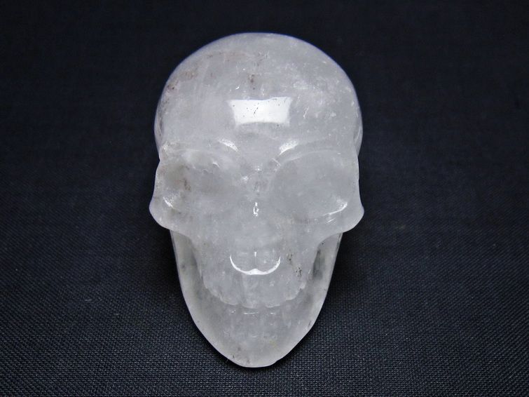 水晶 ドクロ スカル 置物 一点物 145-1814