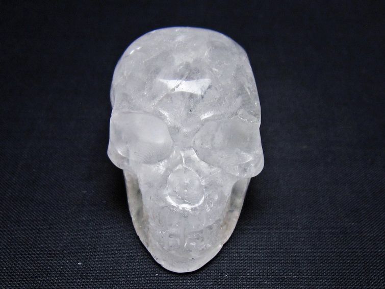 水晶 ドクロ スカル 置物 一点物 145-1815
