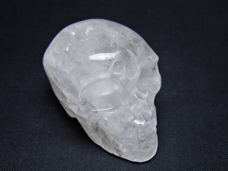 水晶 ドクロ スカル 置物 一点物 145-1815