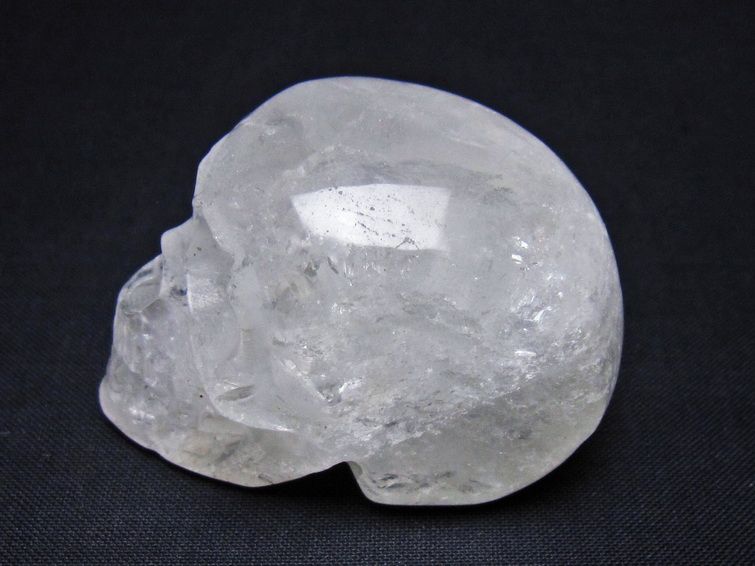 水晶 ドクロ スカル 置物 一点物 145-1815