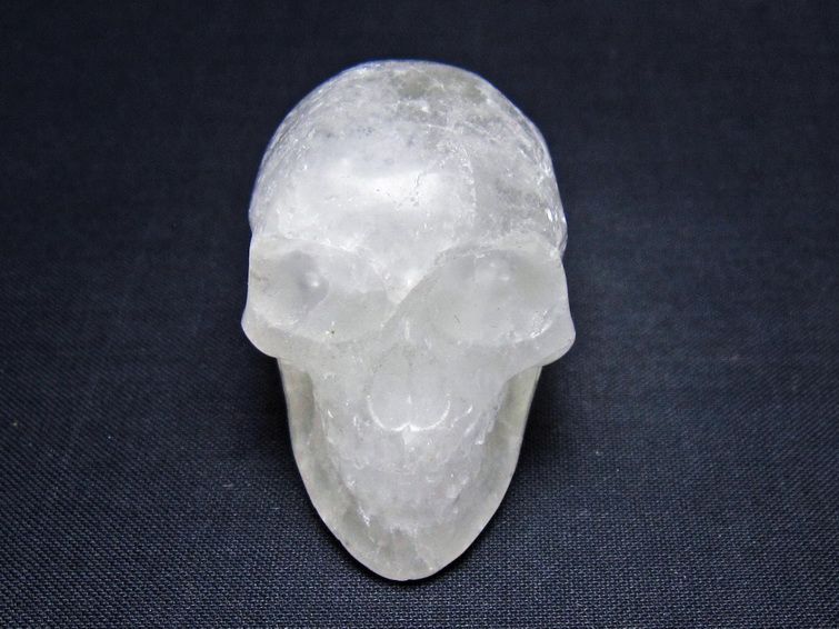 水晶 ドクロ スカル 置物 一点物 145-1816