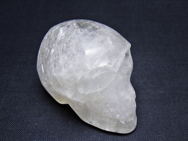 水晶 ドクロ スカル 置物 一点物 145-1816