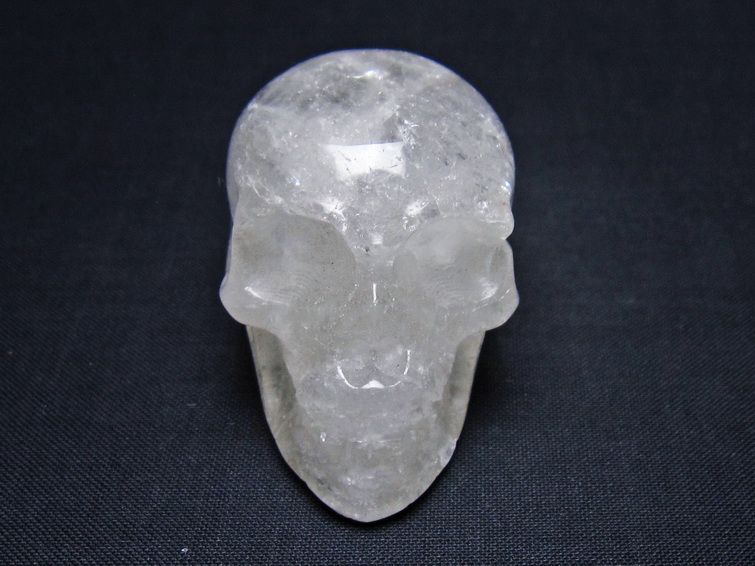 水晶 ドクロ スカル 置物 一点物 145-1817