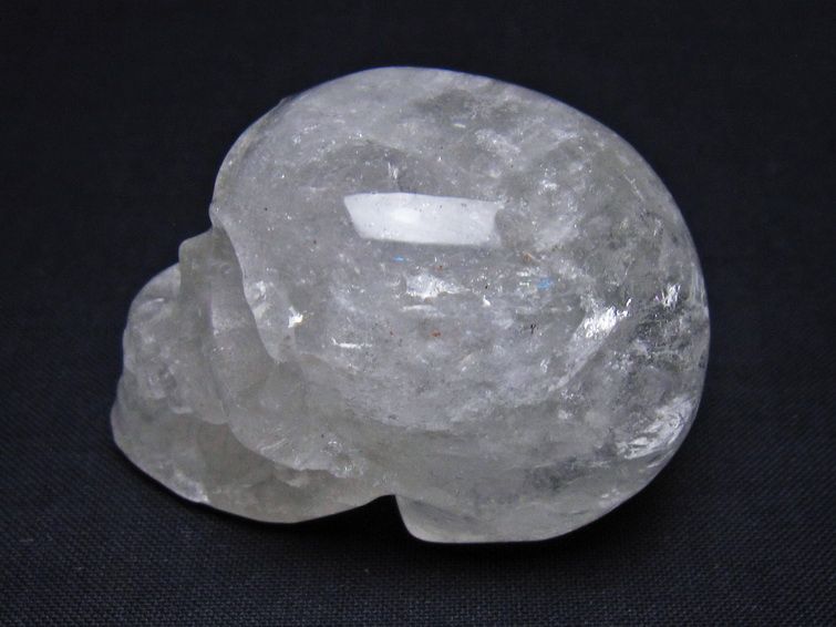 水晶 ドクロ スカル 置物 一点物 145-1817