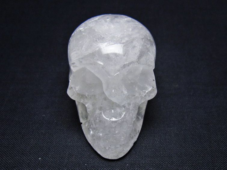 水晶 ドクロ スカル 置物 一点物 145-1818