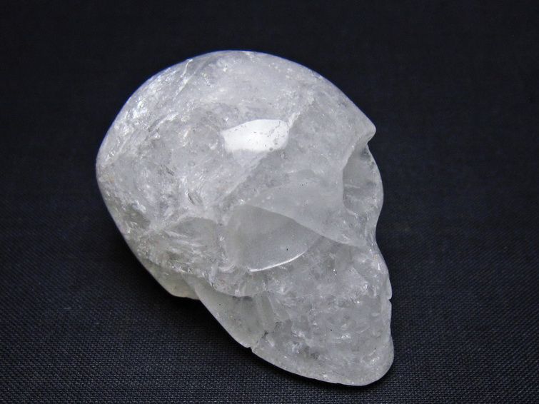 水晶 ドクロ スカル 置物 一点物 145-1818