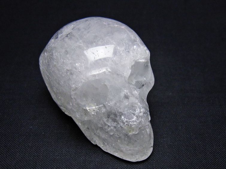 水晶 ドクロ スカル 置物 一点物 145-1819
