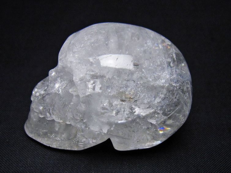 水晶 ドクロ スカル 置物 一点物 145-1819