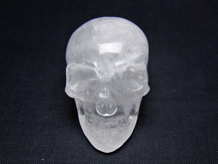 水晶 ドクロ スカル 置物 一点物 145-1820
