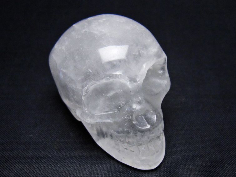 水晶 ドクロ スカル 置物 一点物 145-1820