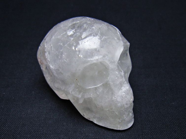 水晶 ドクロ スカル 置物 一点物 145-1821