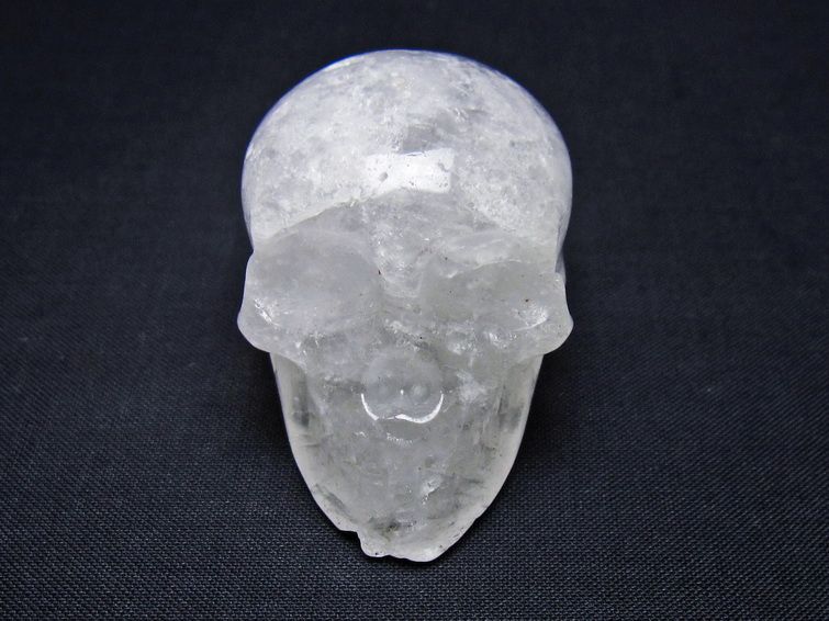 水晶 ドクロ スカル 置物 一点物 145-1822
