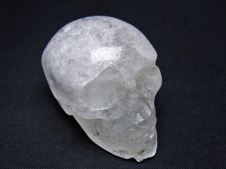 水晶 ドクロ スカル 置物 一点物 145-1822