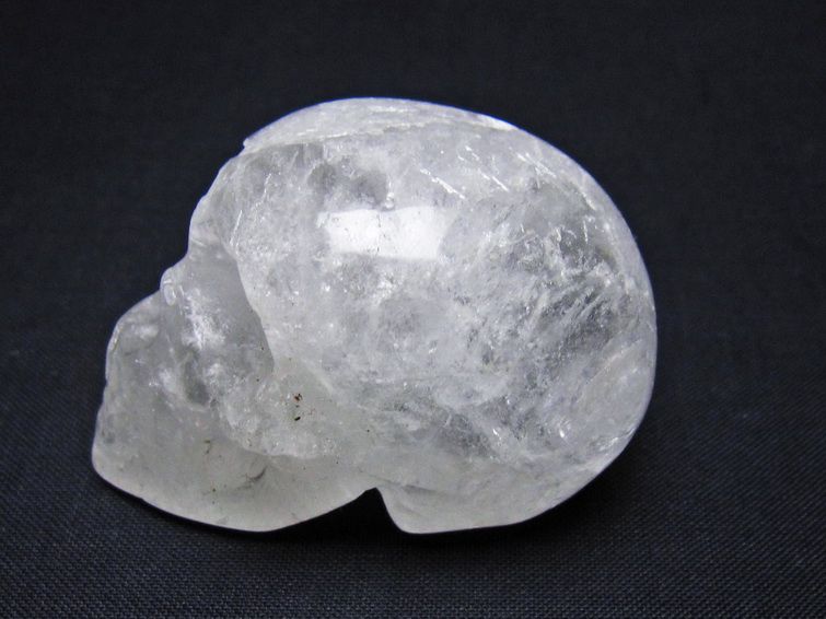水晶 ドクロ スカル 置物 一点物 145-1822