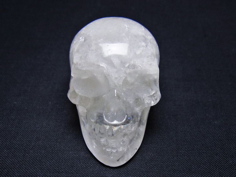 水晶 ドクロ スカル 置物 一点物 145-1823