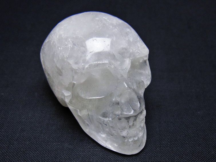 水晶 ドクロ スカル 置物 一点物 145-1823