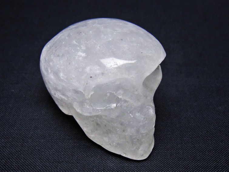 水晶 ドクロ スカル 置物 一点物 145-1824