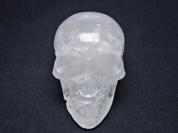 水晶 ドクロ スカル 置物 一点物 145-1825