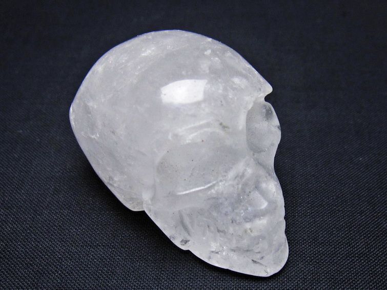 水晶 ドクロ スカル 置物 一点物 145-1825