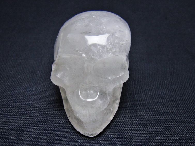 水晶 ドクロ スカル 置物 一点物 145-1826