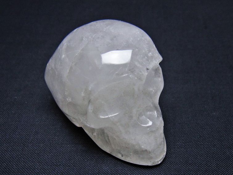 水晶 ドクロ スカル 置物 一点物 145-1826