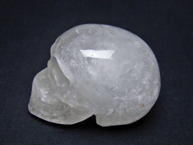 水晶 ドクロ スカル 置物 一点物 145-1826