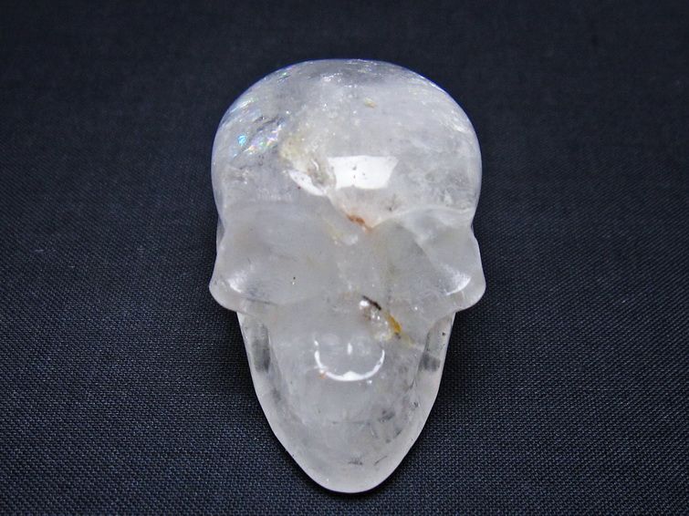 水晶 ドクロ スカル 置物 一点物 145-1827